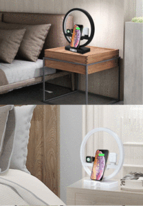 Estación de energía de carga rápida, <span class=keywords><strong>cargador</strong></span> inalámbrico para iPhone 13 11 12, reloj para AirPods Pro, con lámpara LED de escritorio - Product Image 2