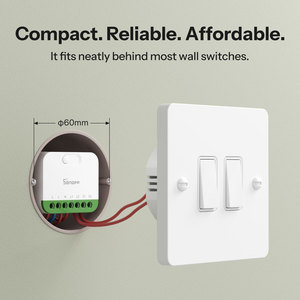 Pour MINI <span class=keywords><strong>DUO</strong></span> Interrupteur intelligent Wi-Fi 2 voies compatible Matter, contrôle double charge, mode relais détachable, compatible Alexa <span class=keywords><strong>Google</strong></span> Home, en polycarbonate - Product Image 2