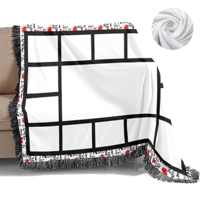 Sublimación en blanco a cuadros patrón suave sofá franela manta Transferencia de Calor sala de estar dormitorio aire acondicionado cubierta Manta - Product Image 1