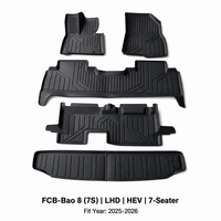 OEM/ODM Karpet Mobil 3D TPE Anti Air Anti Selip Ramah Lingkungan Sesuai Pesanan FCB Bao 8 HEV 7-Kursi 2025-2026 LHD |   MOQ 50 Set Cepat