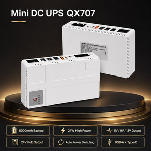 Mini onduleur DNXT 5V/9V/12V 24W, alimentation de secours 24V PoE/LAN, mini onduleur pour routeur WiFi, batterie externe 8000mAh, modem pour routeur WiFi - Product Image 1