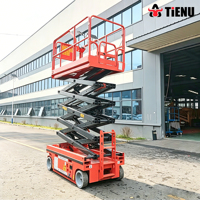 Promotion Plateforme élévatrice à ciseaux CE 6m 8m 9m 12m 14m, petite plateforme élévatrice sur chenilles pliable pour chantier de construction