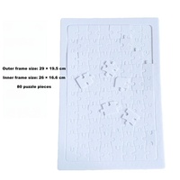 Puzzle en papier vierge encadré A4 A5 pour sublimation, bricolage personnalisé, transfert thermique, consommables vierges écologiques, cadeau
