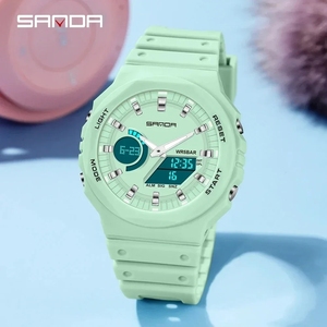 Personnalisé votre propre Logo Sanda 6016 mode hommes <span class=keywords><strong>montre</strong></span> nouveau Design japonais mouvement étanche jeunesse Mujer Reloj sport Style <span class=keywords><strong>montre</strong></span> - Product Image 2
