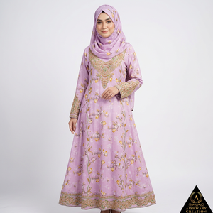 Tissu brodé floral AISHMARY CREATION, brocart jacquard tissé de 58/60 pouces, matière pour sari féminin, poids moyen - Product Image 1