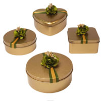 Prix de gros boîte en métal, emballage, boîte en fer-blanc d'impression pour noix douces, couvercle en métal pour biscuits or argent blanc boîtes en fer-blanc rondes