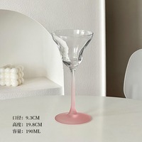 Flûtes à champagne en verre coloré romantiques de 190 ml, verres à cocktail pour fête de mariage