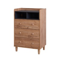 Meuble de rangement personnalisé minimaliste pour chambre à coucher, appartement, commode, étagères, origine Vietnam, modèle TZ-F203DN, panneau PB + MDF
