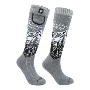 智能保暖电加热滑雪工作袜充电电池热科技冬季休闲丝袜