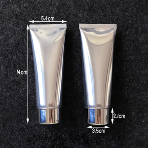 Tuýp mỹ phẩm nhôm bạc rỗng dùng cho kem dưỡng da tay, sữa rửa mặt, lotion, kem chống nắng và mascara, nhựa bóng với nắp vặn - Product Image 2