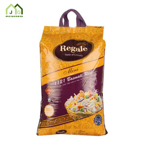 Sacs à riz en BOPP tissé laminé biodégradable, recyclables, personnalisables avec poignée à patch, sacs d'emballage alimentaire - Product Image 1
