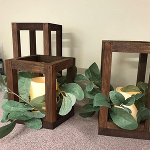 Wooden Lantern Square <b>Candle</b> Holder For Home Decoration <b>Wedding</b> <b>Gift</b> - Product Image 1