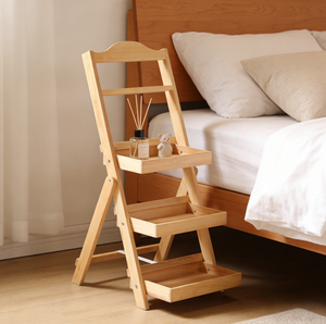 Estante Plegable de Madera de <span class=keywords><strong>Pino</strong></span> de Tres Niveles con Pizarra Blanca en la Parte Superior, Tipo Vertical, Multifuncional, Ecológico, Impermeable - Product Image 3