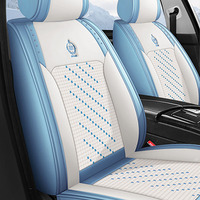 Carclean Prix de Gros Pack Complet Housse de Siège en Cuir/Soie Glacée Durable Imperméable 5 Pièces Toutes Saisons