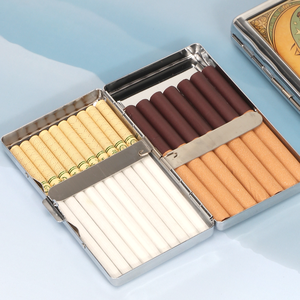 Portasigarette in Metallo Premium con Design <span class=keywords><strong>Vintage</strong></span>, Logo Personalizzato, Contenitore per Tabacco Impermeabile e Portatile - Product Image 3
