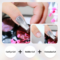 Gel de construction pour ongles Maagenta Disco Cat Eye - Série Diamant Broyé UV/LED pour extension d'ongles dures, Vente en gros OEM/ODM, Sans HEMA, Sans TPO