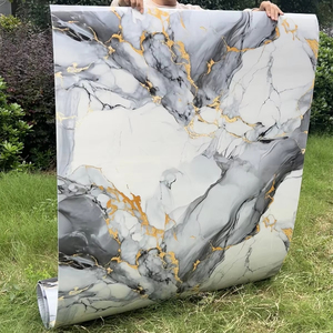 Nouveau design PVC doré, papier peint mural en mousse marbrée à coller soi-même, décoration <span class=keywords><strong>de</strong></span> luxe pour la maison, film protecteur auto-adhésif - Product Image 3