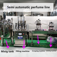 Machine à parfum pneumatique semi-automatique à quatre têtes haute efficacité, compatible CO2/aérosol pour la production de parfums cosmétiques