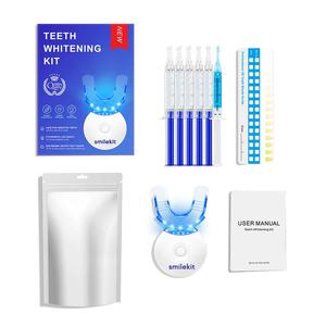 Kit de blanchiment des dents <span class=keywords><strong>Smilekit</strong></span> avec lumière LED, système de blanchiment des dents à domicile efficace et professionnel, gel de blanchiment des dents 6 pièces - Product Image 1