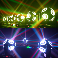 Luz Móvil de Cabeza con Efecto Halo RGBW 4en1 de 8X15W con DMX512 para Discotecas, Bodas, Fiestas, Escenarios, DJ, Iluminación de Clubes Nocturnos