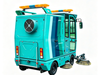 Balayeuse électrique à longue durée de vie avec cabine entièrement fermée pour le nettoyage des feuilles sur les routes