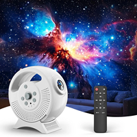 Projecteur LED Holographique 3D Dynamique Lampe Planétarium Étoiles Univers Vidéo 4K HD Bruit Blanc Veilleuse Ambiance Moderne à Brancher