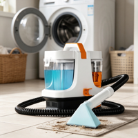 Nettoyeur de tapis portable pour animaux domestiques, extracteur 500W à forte aspiration, détachant profond pour tissus, idéal pour la maison, les canapés, les tapis et les tissus d'ameublement