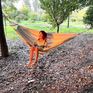 Duy nhất người ngoài trời vải võng đơn giản Swing chống Rollover cắm trại xách tay nylon võng - Product Image 4