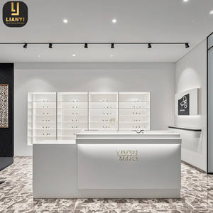 Gabinete de exhibición óptico de madera de moda, estante de exhibición de gafas de sol para tienda de gafas, diseño de interiores - Product Image 2