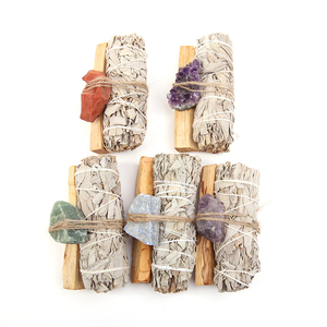 Vente <span class=keywords><strong>en</strong></span> gros <span class=keywords><strong>en</strong></span> vrac California White Sage et Palo Santo Smudge Stick avec cristaux - Product Image 1