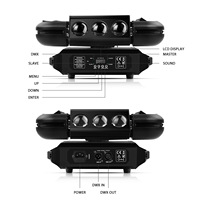 Projecteurs laser LED à 12 faisceaux, rotatifs et colorés, à commande vocale, pour bars, pistes de danse, mariages, spectacles et KTV