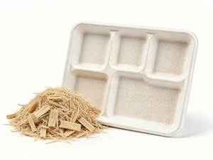 Plateau rond <span class=keywords><strong>de</strong></span> haute <span class=keywords><strong>qualité</strong></span> à 5 compartiments, biodégradable, en bagasse, <span class=keywords><strong>vaisselle</strong></span> <span class=keywords><strong>jetable</strong></span> pour mariage avec gobelets - Product Image 6