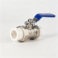 Robinet à boisseau montant en laiton et acier inoxydable PPR durable pour systèmes de chauffage hydronique et d'alimentation en eau domestique