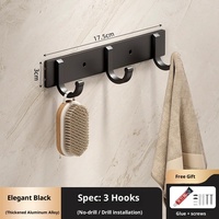 Porte-manteau mural métallique extra long à 8 crochets pour manteaux et serviettes, gain de place, pour cuisine, salle de bain, salon, organisateur de porte écologique