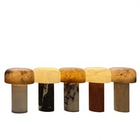 Lampe de table en marbre, style moderne et luxueux, avec accents en laiton, lumière LED pour chambre à coucher, chevet, salon, villa, hôtel, décoration, cadeau d'anniversaire