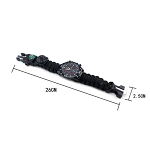 Montres de survie paracorde 550 pour hommes, vente en gros, montre boussole pour randonnée et Shopping en plein air - Product Image 5