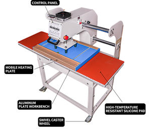 डोंगगुआन निर्माता सीधे तीन-हीटिंग न्यूमेटिक डबल-स्टेशन इनिंग मशीन 60*40 परिधान टी-शर्ट हॉट सोल - Product Image 1