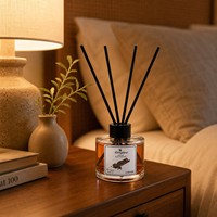 Difusor de Aroma de Vidrio Transparente de 130 ml con Aceite Esencial para el Hogar, Dormitorio, Hotel, Ambientador sin Llama, Regalo, Venta al por Mayor