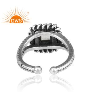 Glorious Vintage Style Handmade Silver 925 adjustable Ring Crystal Quartz Gemstone Ring Jewelry Supplier - Product Image 4