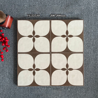 Carreaux de porcelaine vintage 200x200, motif floral marocain, pour sol intérieur, émaillés mats, peints à la main