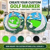 Marqueur de balle de golf magnétique personnalisé avec logo, forme irrégulière et marqueur central détachable pour cadeaux de golf