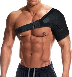 Support d'épaule sportif souple, réglable, respirant, avec compartiment pour poche de glace, en fibre de polyester, unisexe, conçu pour le fitness et anti-foulures - Product Image 6