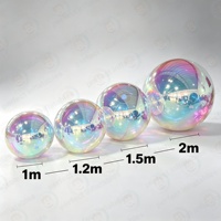 Ballon miroir gonflable pas cher en PVC coloré réfléchissant pour Noël