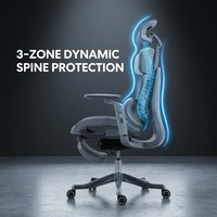 Chaise de bureau pivotante ergonomique moderne en maille avec hauteur réglable pour le bureau à domicile