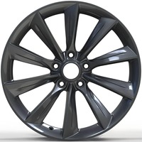 Roues flottantes concaves Kipardo Jantes 18 pouces 5x114.3 8.5J Wide ET35 Jantes concaves à revêtement noir pour jantes Tesla Model 3