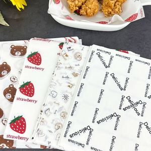 Papier ciré alimentaire de qualité supérieure, résistant à la graisse, pour emballage alimentaire, 18*18CM, vente en gros, logo personnalisé imprimé, différentes tailles disponibles. - Product Image 2