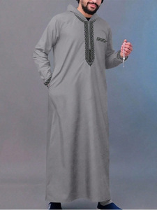 Nuova Tuta Lunga con Cappuccio da <span class=keywords><strong>Uomo</strong></span> Primavera 2026 - <span class=keywords><strong>Abbigliamento</strong></span> Tradizionale <span class=keywords><strong>Etnico</strong></span> Lussuoso con Ricami, Manica Lunga Casual - Product Image 2