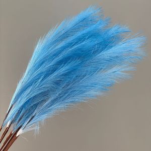 Fleurs artificielles Pingping en plumes de roseau, 7 branches colorées, accessoires de photographie pour mariages et extérieur - Product Image 2
