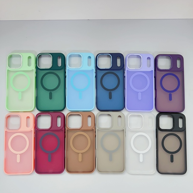 Magnetic Phone case Matte TPU PC Cell Phone Case for Iphone 17 Pro Max Shockproof Detachable Camera Frame protection Cover