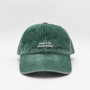 Hochwertige Personalisierte Designer-Dad-Cap, Beliebte Mode, Gewaschene Baumwolle, Retro-Baseballkappe, Grün, 6-Panel-Baumwollcap - Product Image 3